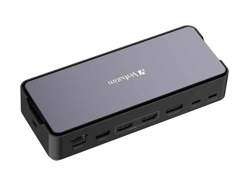 Verbatim Pro - docking station - USB-C - 2 x HDMI DP - 1GbE - SSD 256 GB