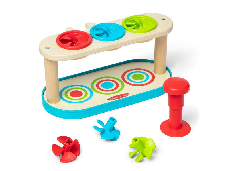 Melissa & Doug Match & Push Spinning Tops