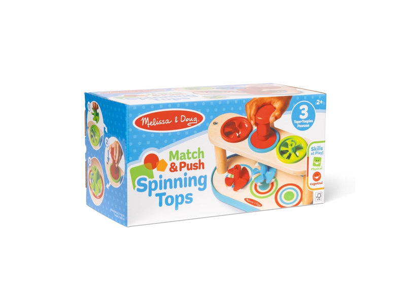 Melissa & Doug Match & Push Spinning Tops