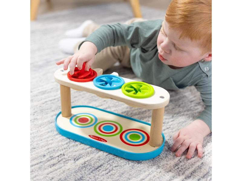 Melissa & Doug Match & Push Spinning Tops