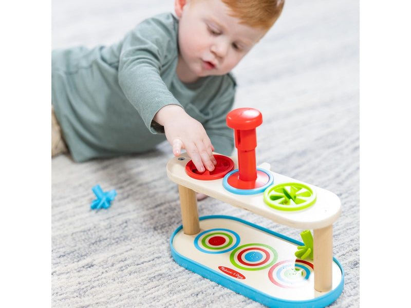 Melissa & Doug Match & Push Spinning Tops