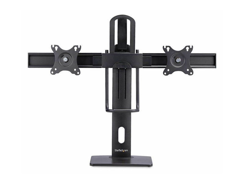 StarTech.com Crossbar Dual Monitor Desk Stand Double 27inch Screens/VESA stand - for 2 monitors - black