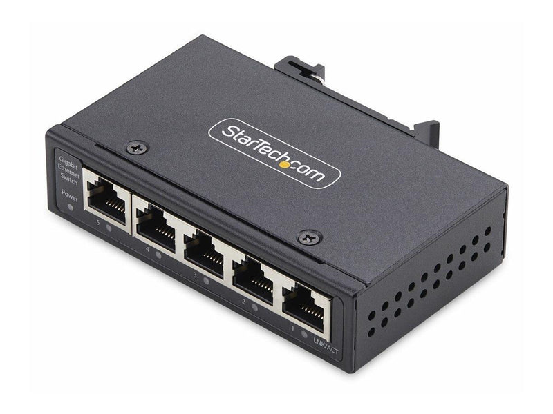StarTech.com 5-Port Unmanaged Industrial Ethernet Switch - IP30 - TAA - switch - 5 ports - unmanaged - TAA Compliant