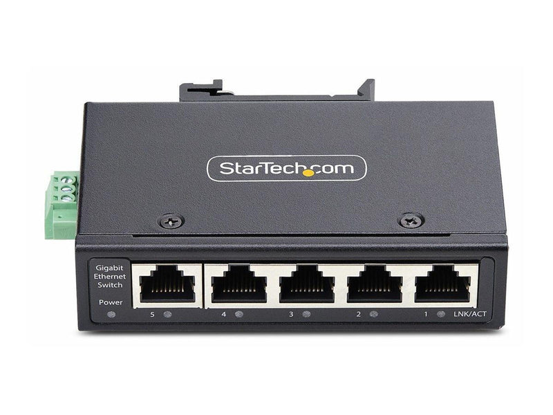 StarTech.com 5-Port Unmanaged Industrial Ethernet Switch - IP30 - TAA - switch - 5 ports - unmanaged - TAA Compliant