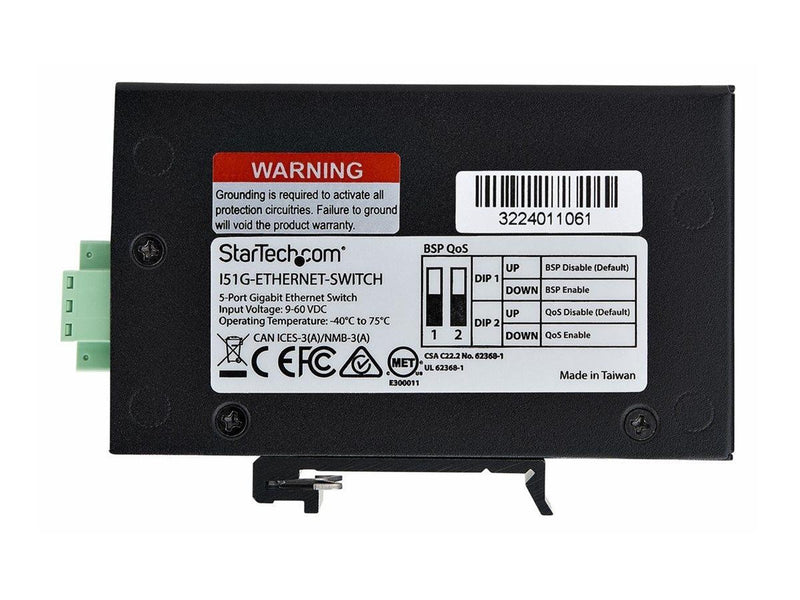 StarTech.com 5-Port Unmanaged Industrial Ethernet Switch - IP30 - TAA - switch - 5 ports - unmanaged - TAA Compliant