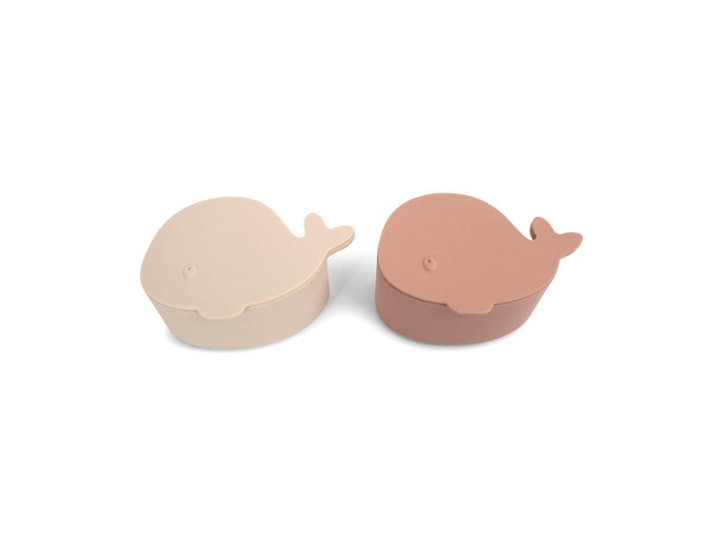 Filibabba Set mit 2 kleinen Brotdosen - Christian der Wal - Blush