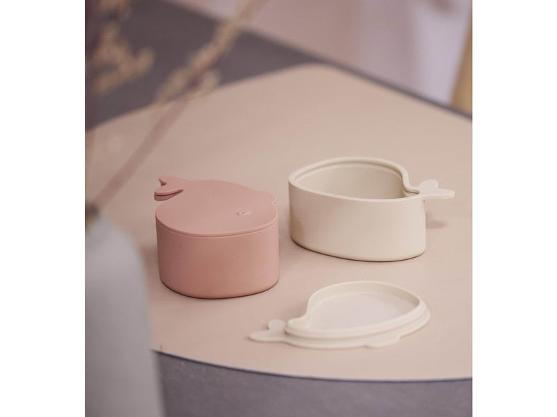 Filibabba Set mit 2 kleinen Brotdosen - Christian der Wal - Blush