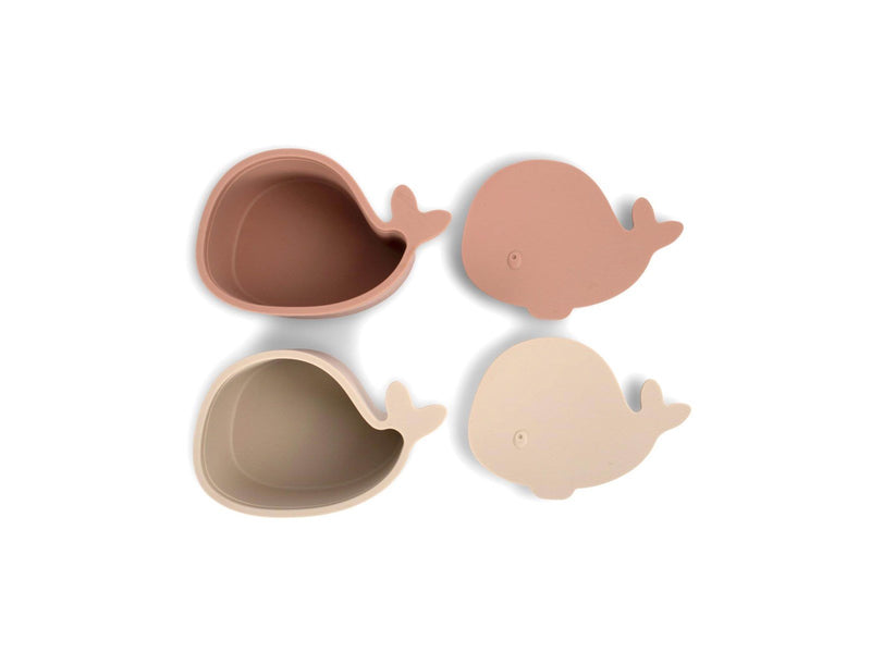 Filibabba Set mit 2 kleinen Brotdosen - Christian der Wal - Blush