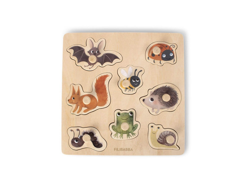 Filibabba Formenpuzzle aus Holz - Waldfreunde