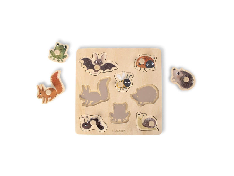 Filibabba Formenpuzzle aus Holz - Waldfreunde