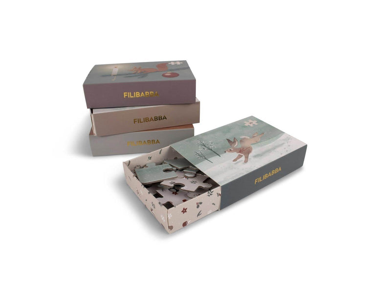 Filibabba Set mit 4 Puzzles - Wonderful Winter