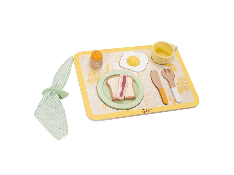 Classic World Wooden Vintage Breakfast Set with Tray 13 pieces.