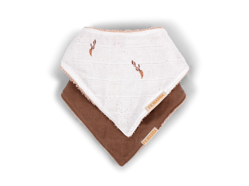 Filibabba Bandana-Lätzchen 2er-Pack - Carrot Thief