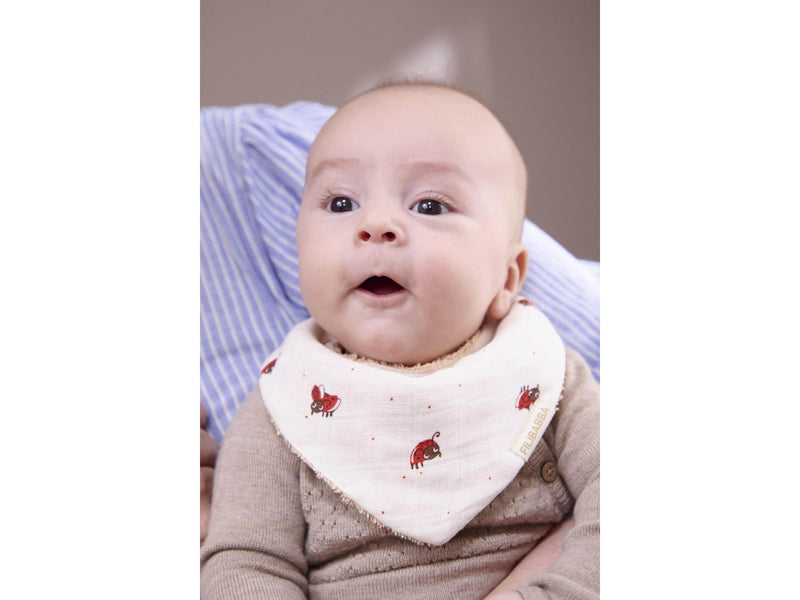 Filibabba Bandana-Lätzchen 2er-Pack GOTS - Lucky + Amber Brown