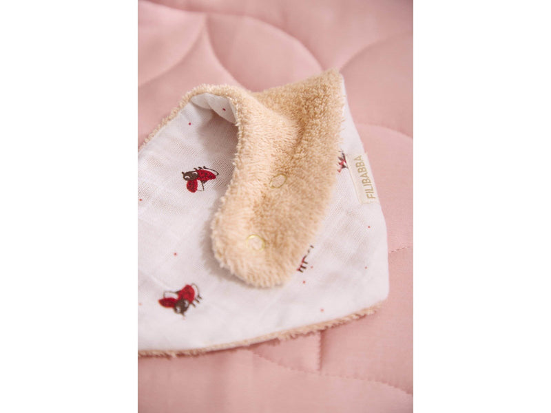 Filibabba Bandana-Lätzchen 2er-Pack GOTS - Lucky + Amber Brown
