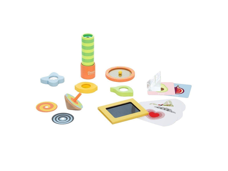 Classic World Optical Experiments Wooden Playset 16pcs.
