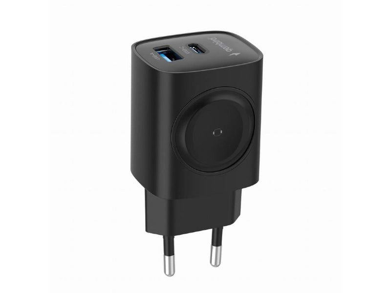 Gembird 2-in-1 20W Apple Watch + phone fast charger - Black