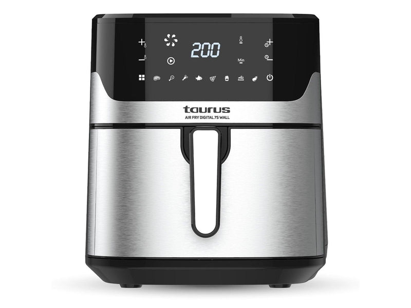 Taurus Air Fry Digital 7S Wall Single 6.5 L Stand-alone 1600 W Hot Air Fryer - Black/Stainless Steel