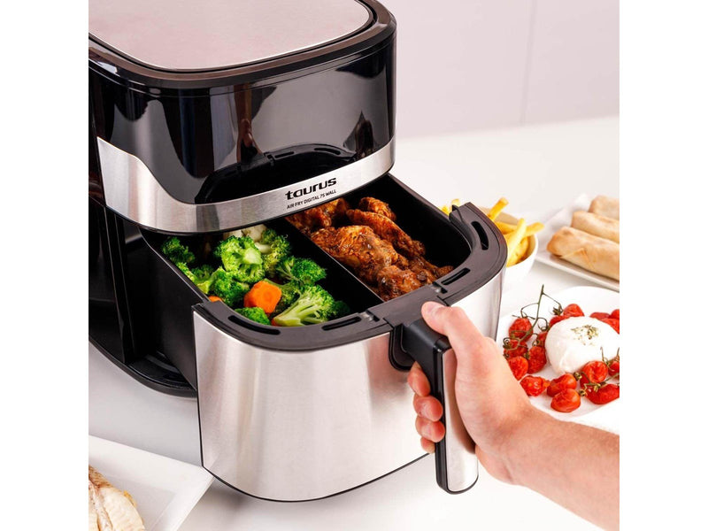 Taurus Air Fry Digital 7S Wall Single 6.5 L Stand-alone 1600 W Hot Air Fryer - Black/Stainless Steel