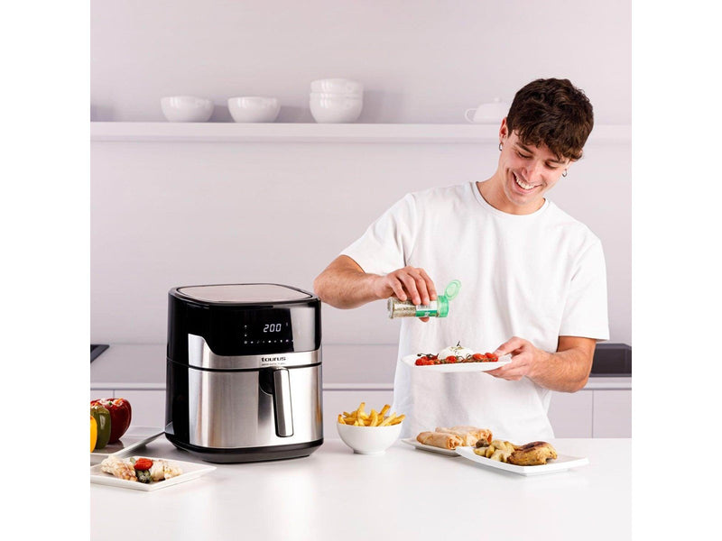 Taurus Air Fry Digital 7S Wall Single 6.5 L Stand-alone 1600 W Hot Air Fryer - Black/Stainless Steel