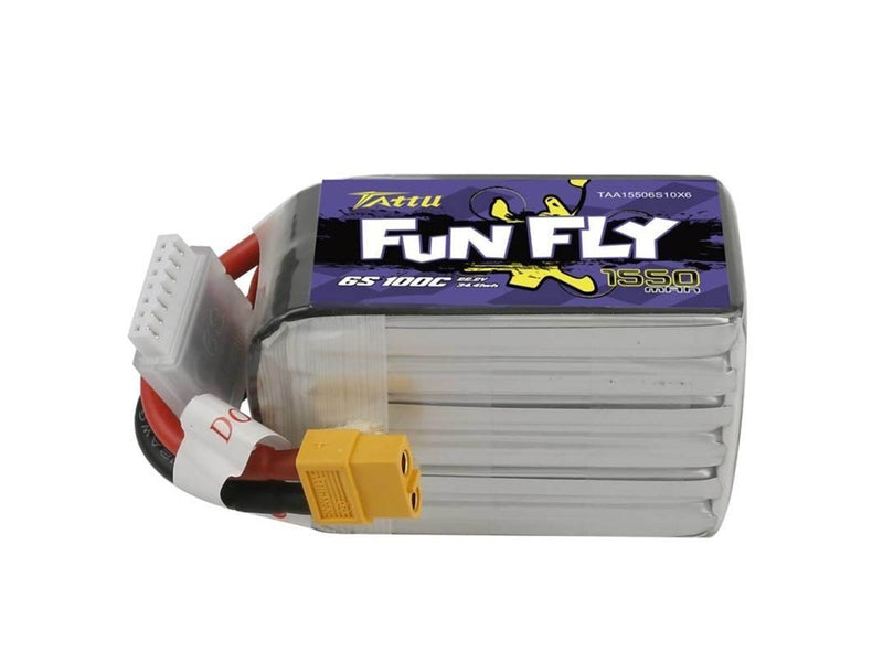 Gens ace &Tattu Funfly 1550mAh 22.2V 100C 6S1P XT60 battery