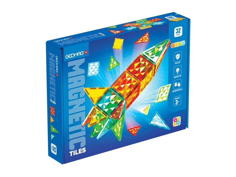 Geomag Gems Rocket 32 magnetic tiles