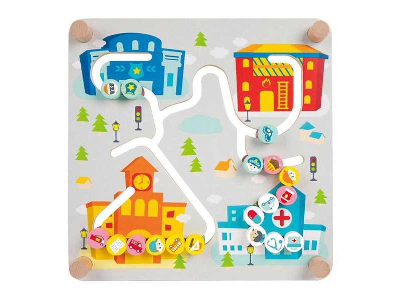 Classic World Wooden Board Sorting Game 2in1 City and Waste Separation