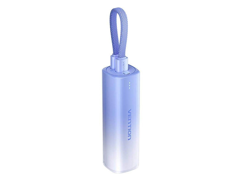 Vention Powerbank 5000mAh FHWL0 20W + USB-C to lightning cable (blue) Powerbank (Akku) - Purple - 5000 mAh