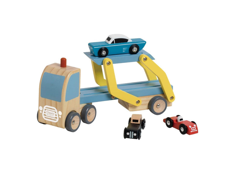 Classic World Wooden Transporter with 3 Cars