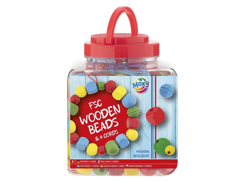 Creative Craft Group Wooden Beads Red. 375gram