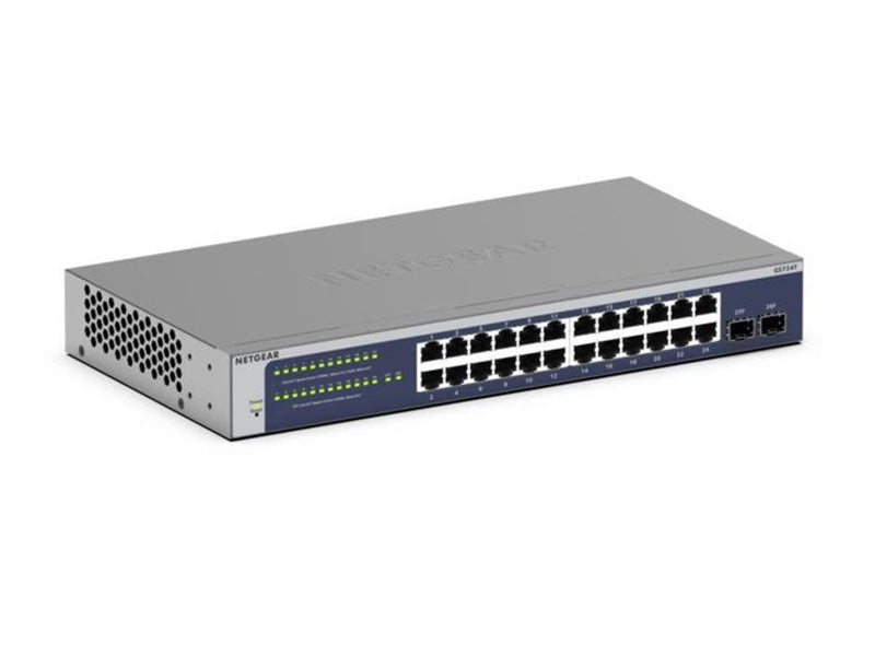 Netgear GS724Tv6 24-Port Gigabit Ethernet Smart Switch 2 SFP Ports
