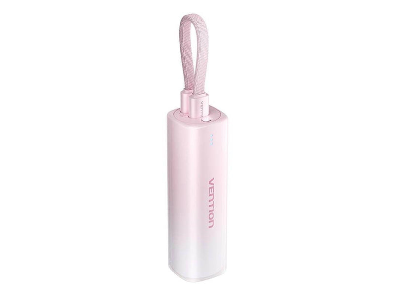 Vention Powerbank 5000mAh FHWR0 20W + USB-C to lightning cable (pink) Powerbank (Akku) - Pink - 5000 mAh