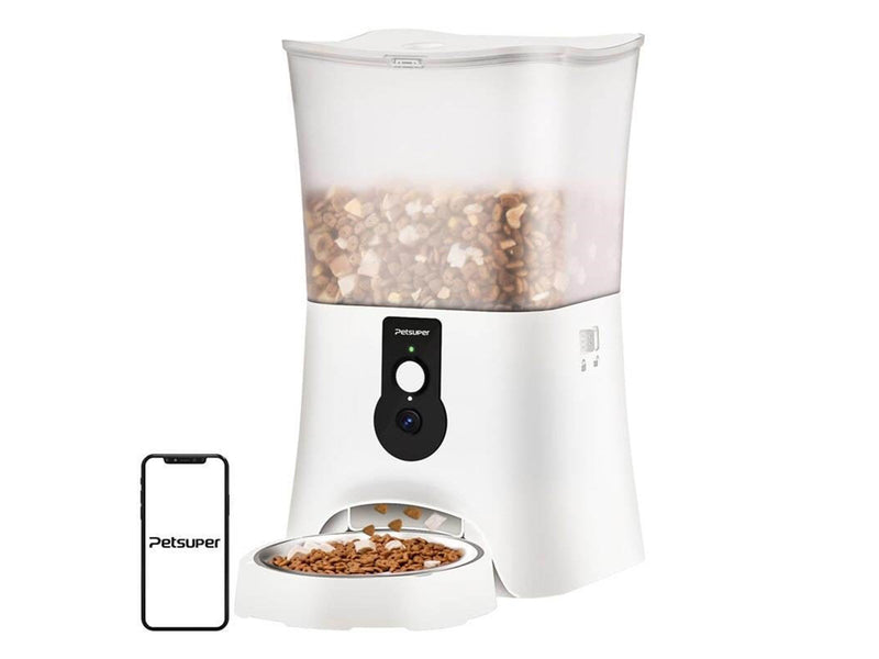 Petsuper PF01-2 WiFi 5L smart food dispenser with camera (white)