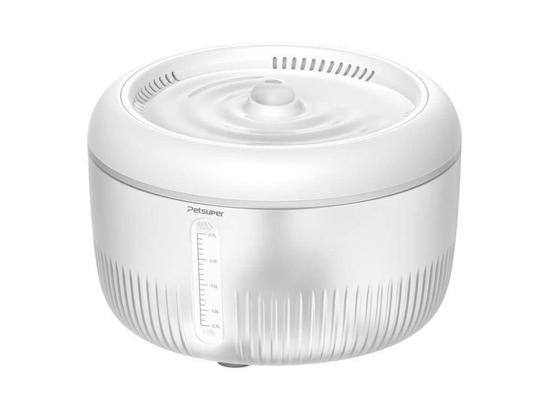 Petsuper PW02 2.5L smart dog and cat fountain/drinker (white)