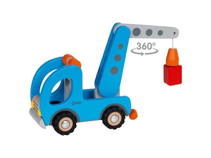 Goki Wooden Tow Truck with Trailer
