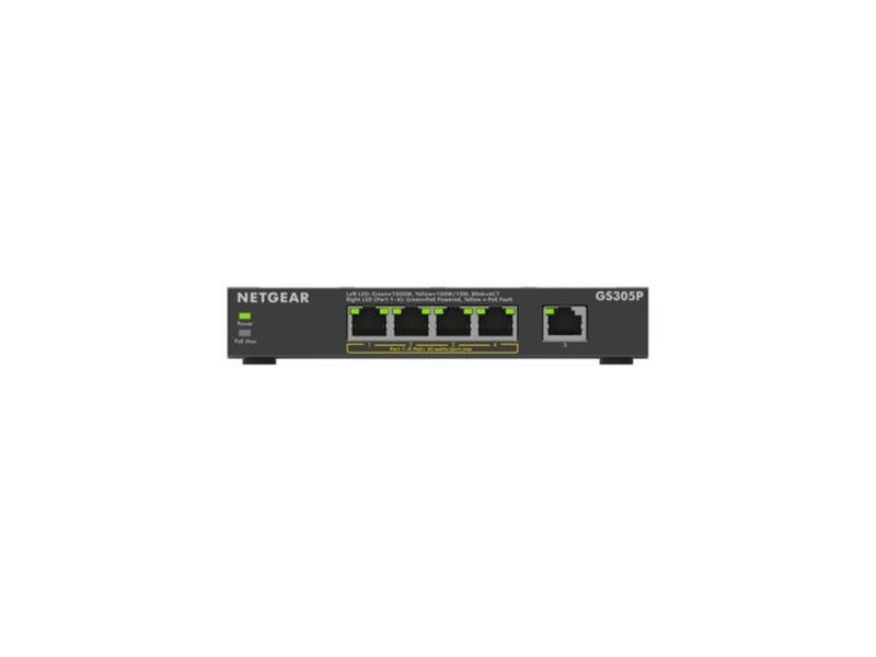 Netgear GS305Pv3 5-Port Gigabit Ethernet Unmanaged PoE+ Essentials Switch (63W)