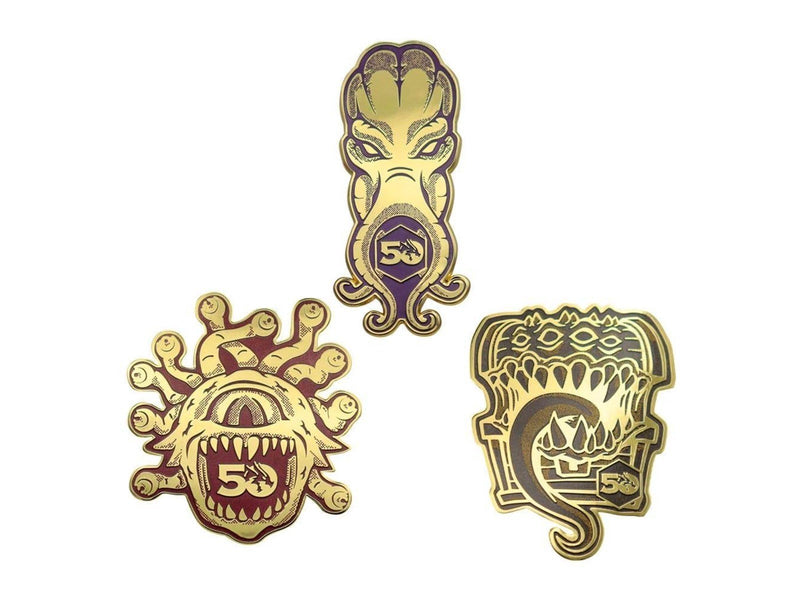 FaNaTtik - Dungeons & Dragons 50th Anniversary Set Of 3 Pin Badges