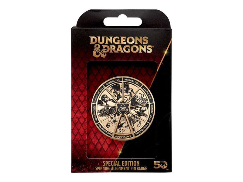FaNaTtik - Dungeons & Dragons 50th Anniversary Antique Gold Spinner - Pin / Button