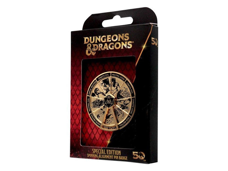 FaNaTtik - Dungeons & Dragons 50th Anniversary Antique Gold Spinner - Pin / Button