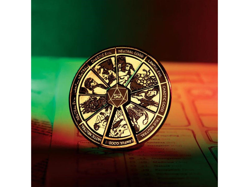 FaNaTtik - Dungeons & Dragons 50th Anniversary Antique Gold Spinner - Pin / Button