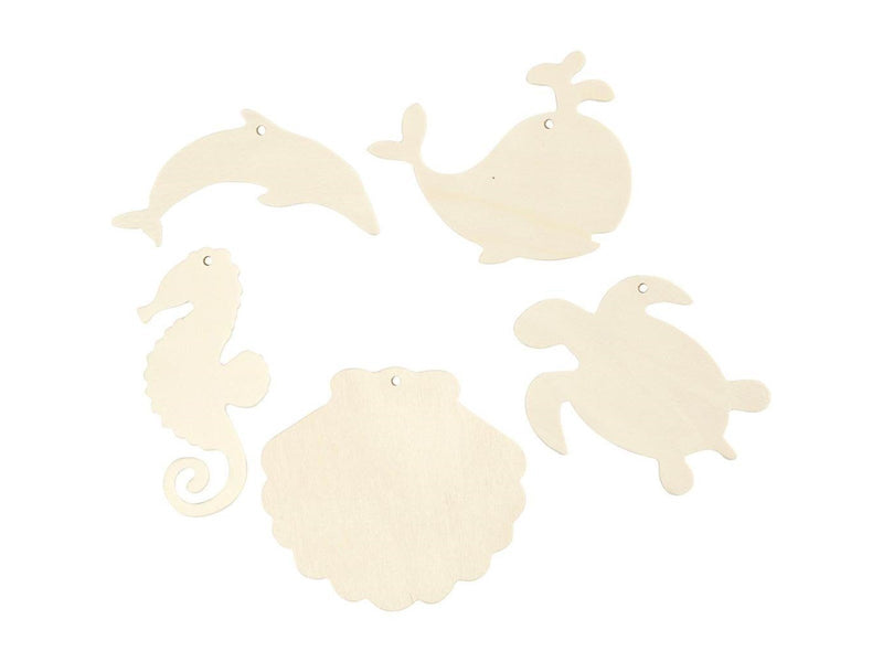 Creativ Company Wooden Sea Animals with Hanging Eye