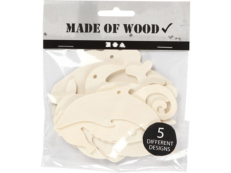 Creativ Company Wooden Sea Animals with Hanging Eye