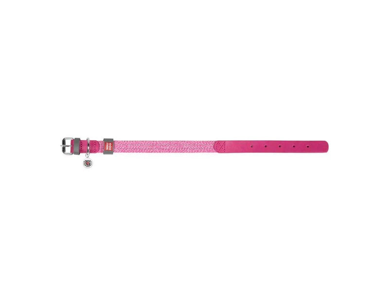 Waudog Classic Dog collar with QR code size L pink