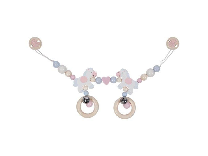 Goki Wooden Stroller Chain Horse with Clips
