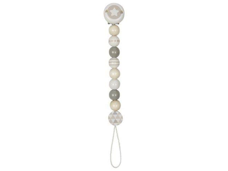 Goki Wooden Pacifier Chain Star Gray