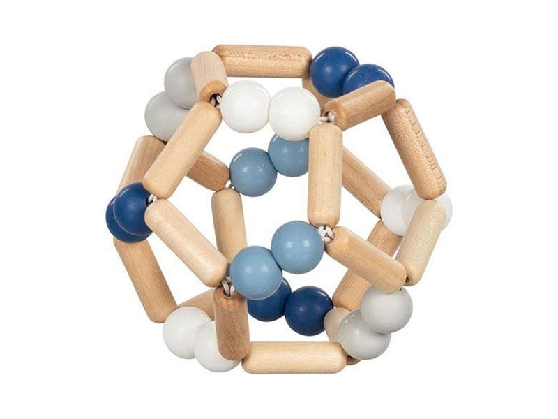 Goki Wooden Gripping Ring Elastic Ball Blue