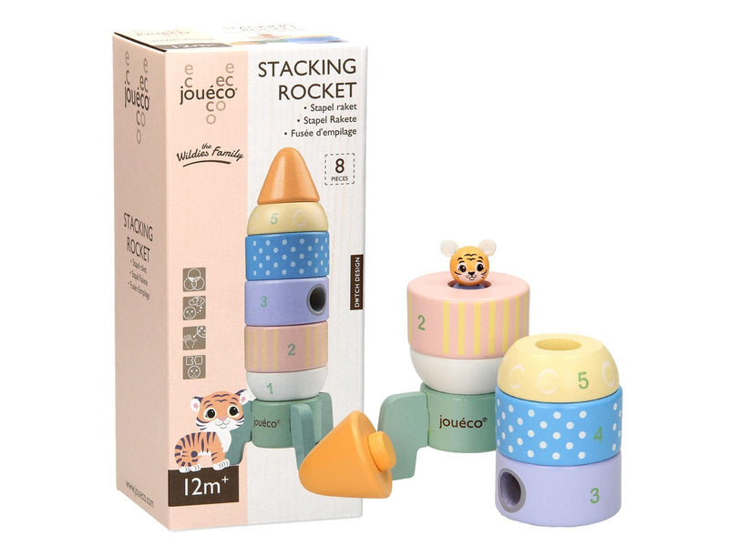 Joueco Wooden Stack Rocket