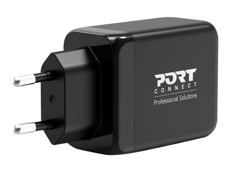 PORT Designs power adapter - GaN technology - 24 pin USB-C USB Type A - 65 Watt