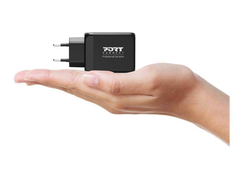 PORT Designs power adapter - GaN technology - 24 pin USB-C USB Type A - 65 Watt