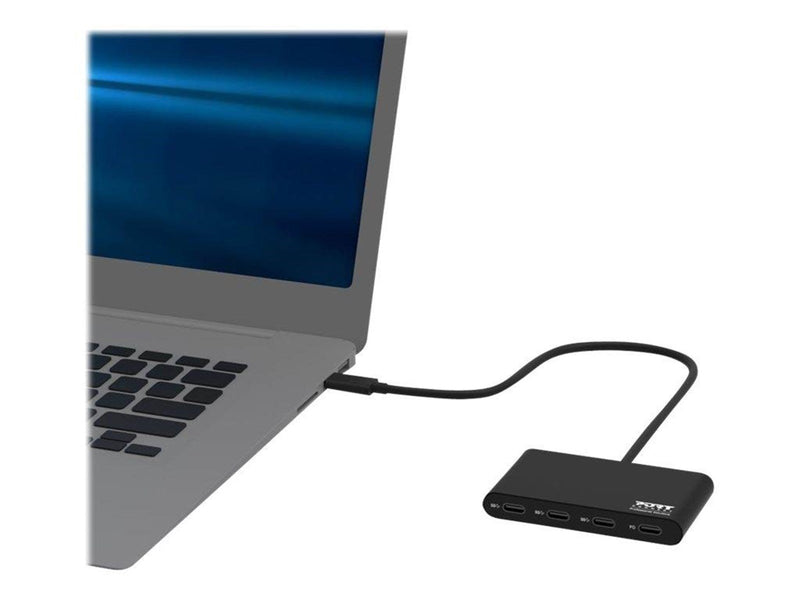 PORT Designs USB-C HUB 3 USB-C PORTS & 1 USB-C POWER DELIVERY USB-Hubs - USB 3.1 - 4 - Schwarz